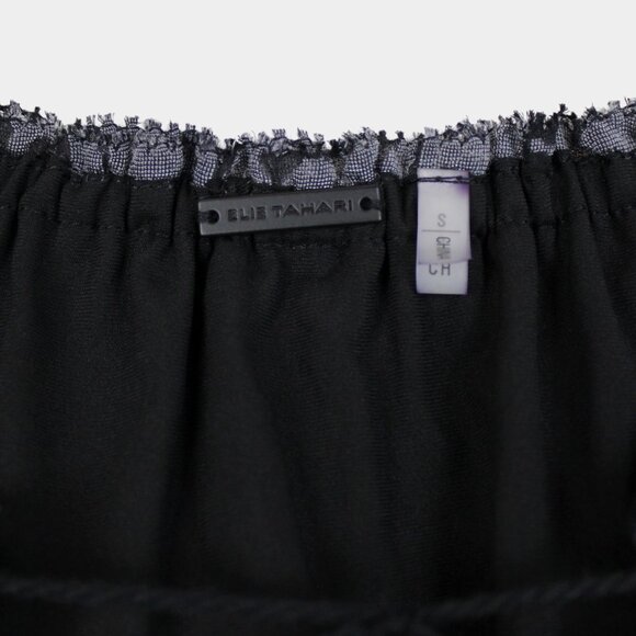 Tahari Olsen Devore Velvet Burnout Cold Shoulder Dress Size Small - Picture 9 of 9